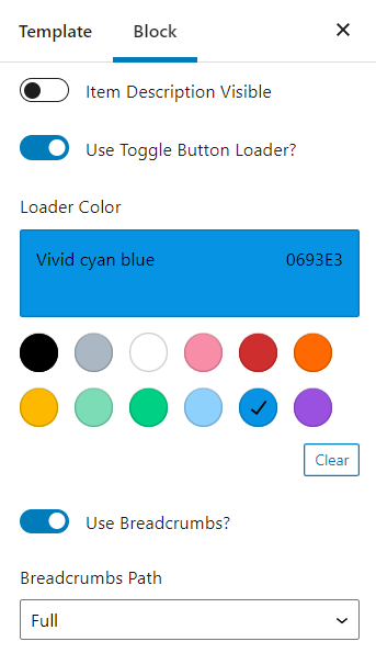 toggle button loader