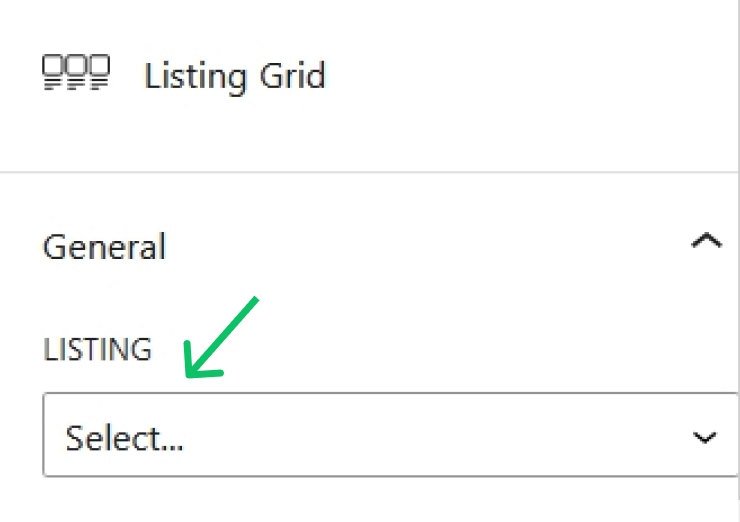 adjusting the listing grid block in gutenberg