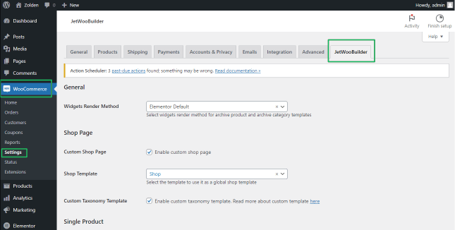 jetwoobuilder settings