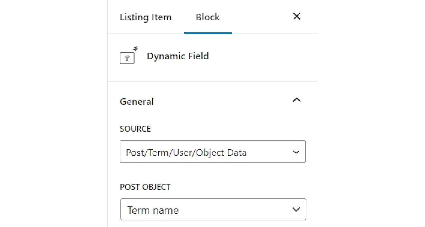 using dynamic field block to display information about product category of woocommerce
