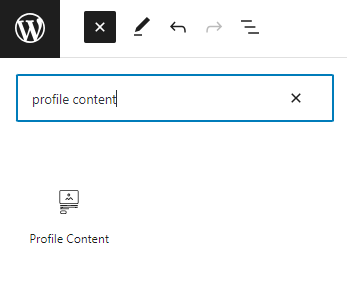 profile content block