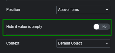 hide value if empty toggle