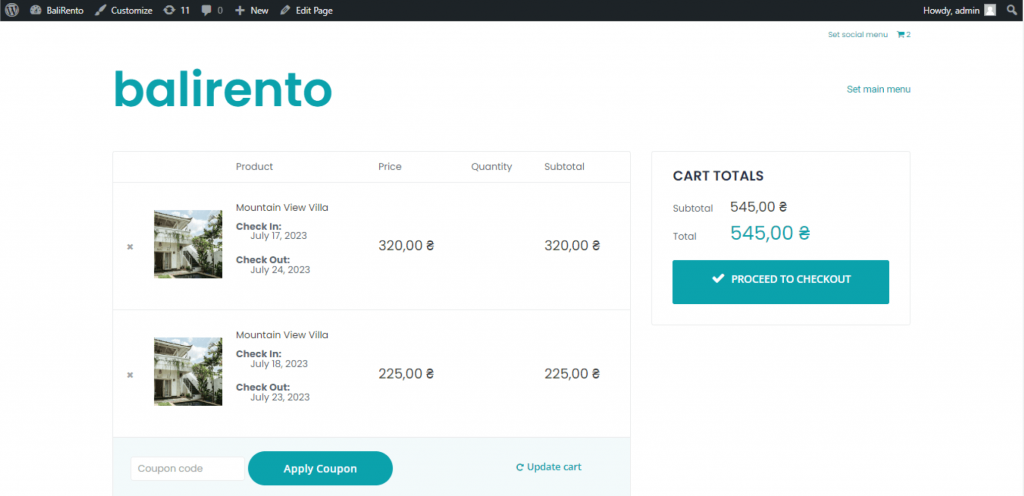 woo product checkout page