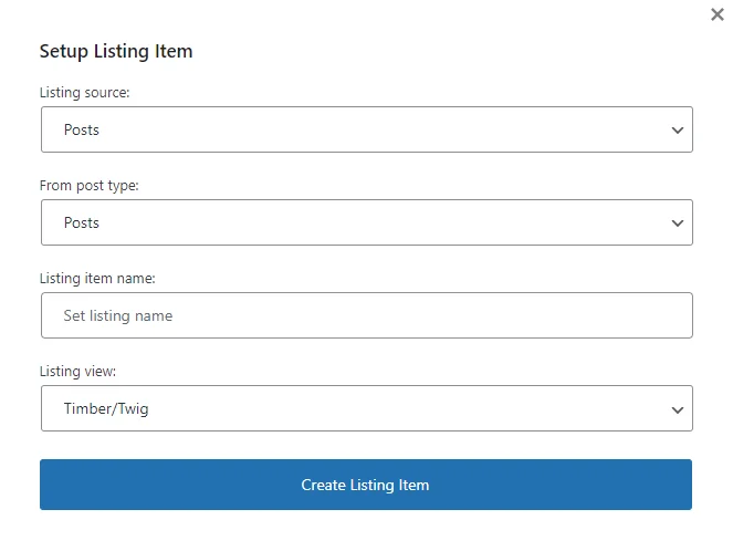  listing item name and view