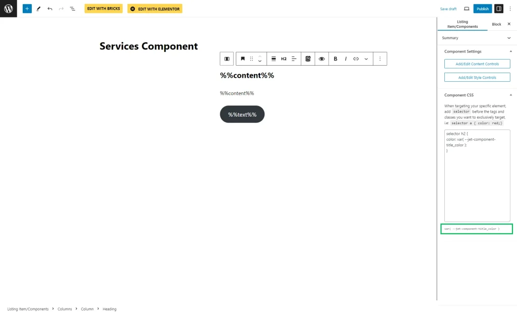 component css completed