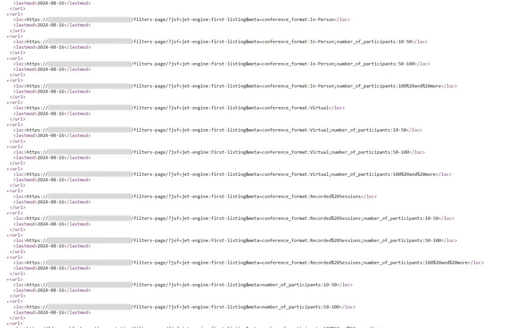 first listing sitemap rules