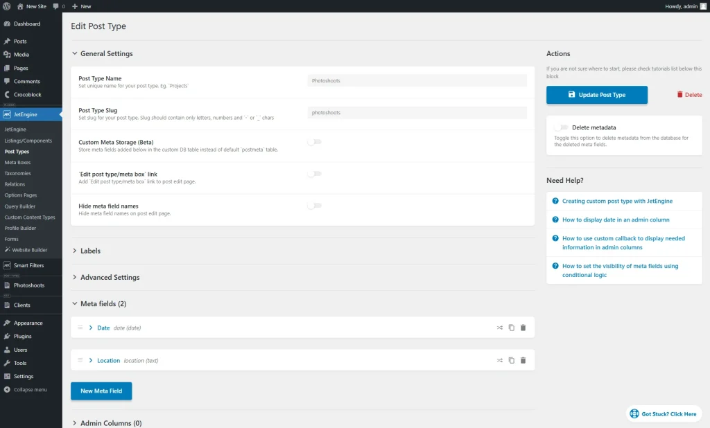 custom post type with custom meta fields generated with AI