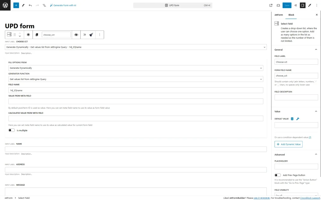 custom query fields