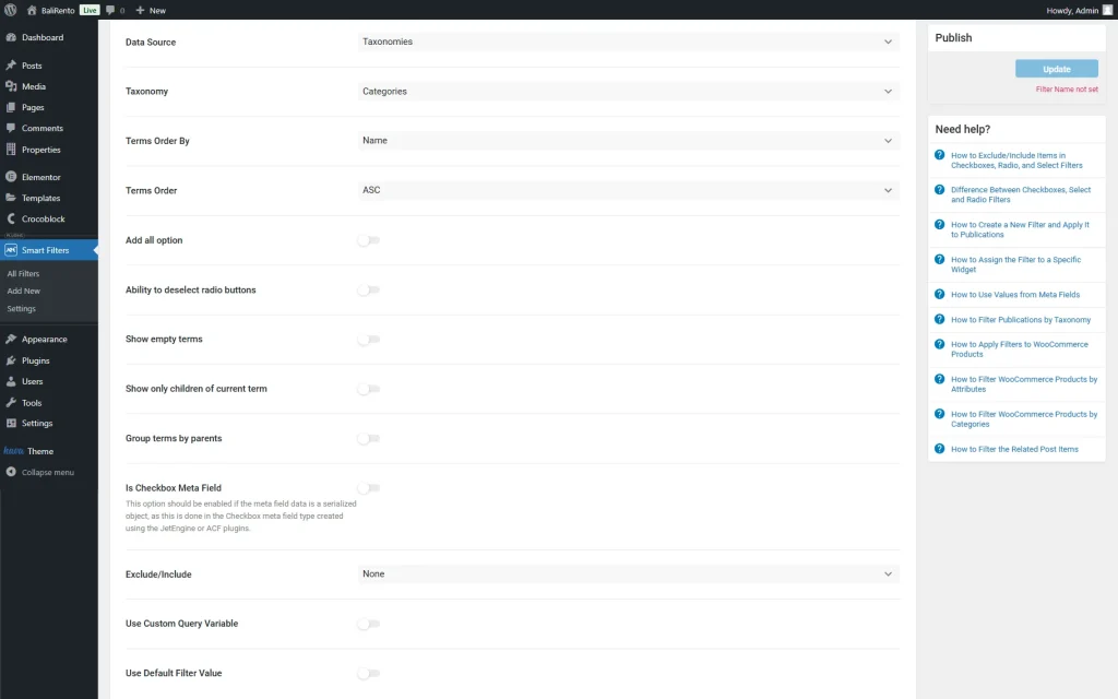 taxonomies data source