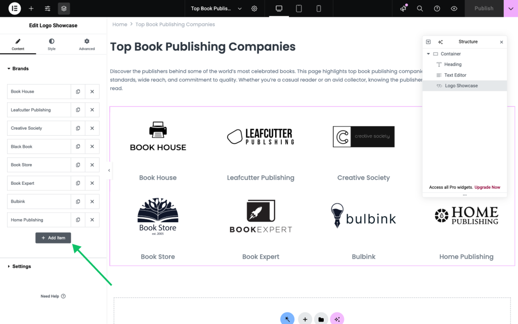 adding logos to the widget