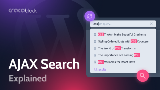 AJAX Search for WordPress Websites: Live Search Results at Lightning Speed