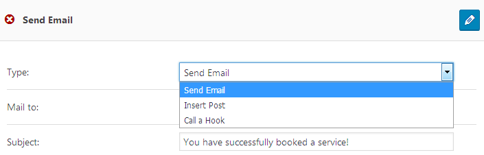 send email notification type