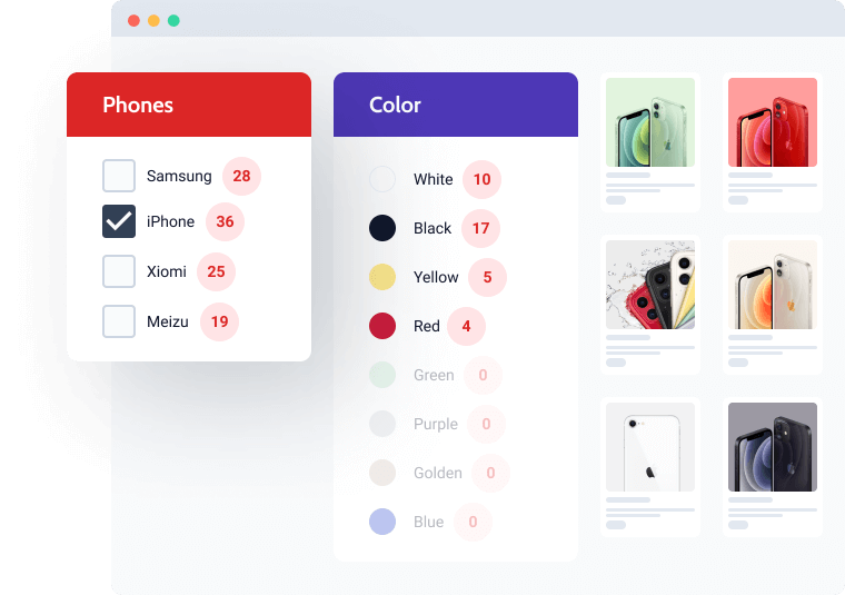 Use o Indexer para exibir os resultados filtrados de forma inteligente