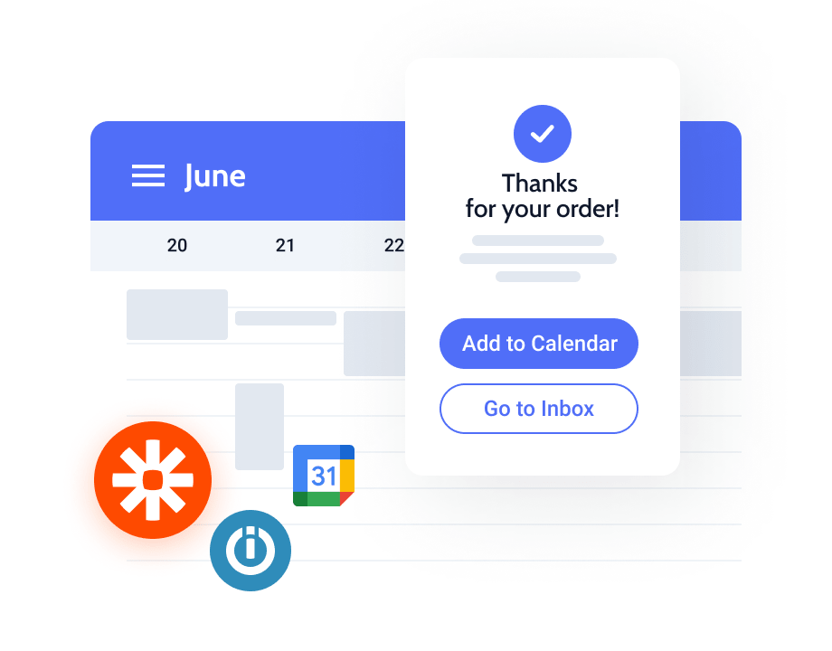 adding a booked item to third-party calendar