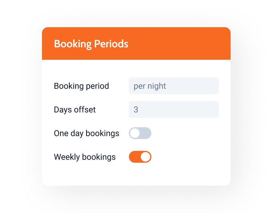 setting booking period