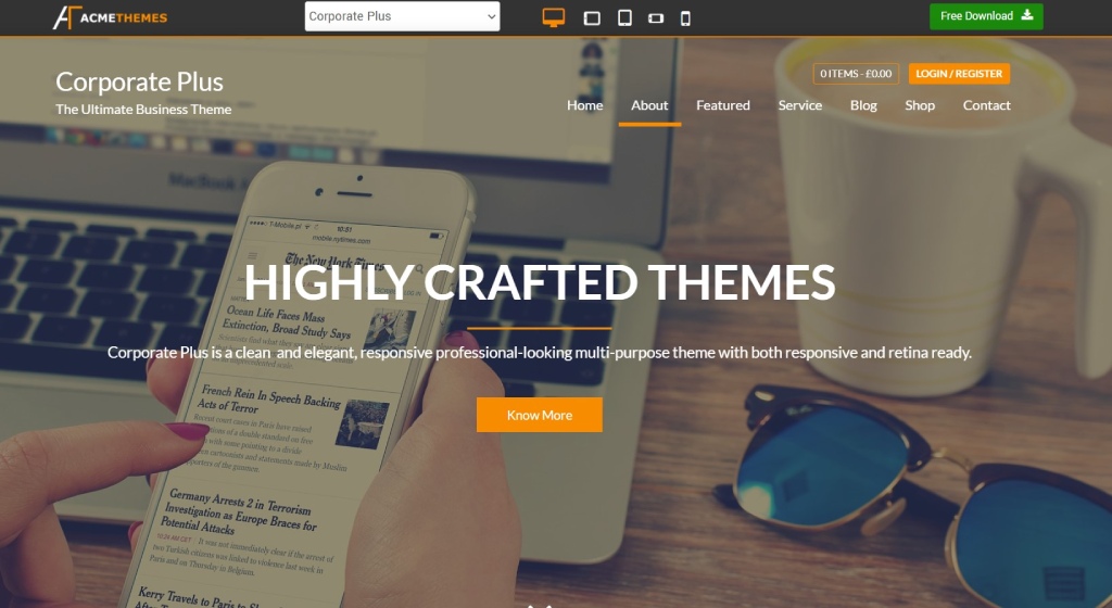 Corporate Plus WooCommerce theme