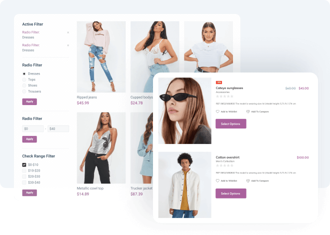 Design any shop page layout