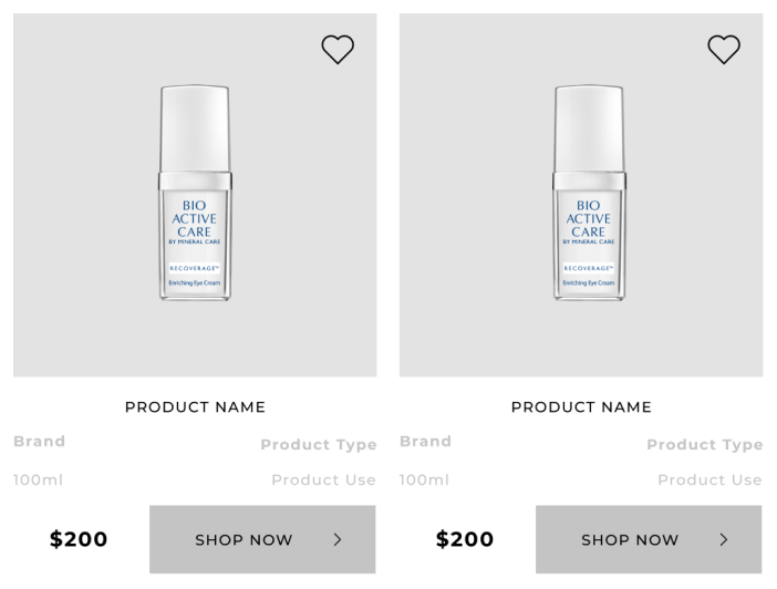 product cards in grid