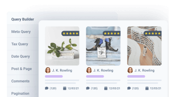 showing query builder results in a listing grid