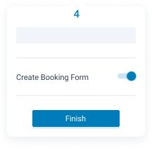 enabled toggle to create a booking form