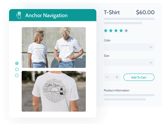 anchor navigation widget's front-end look