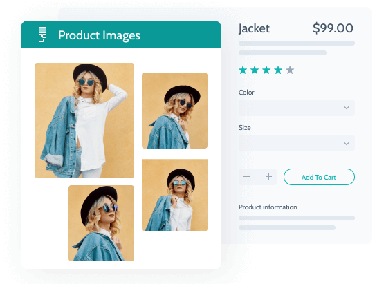 modern gallery with product images widget