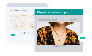 displaying product video in a pop-up
