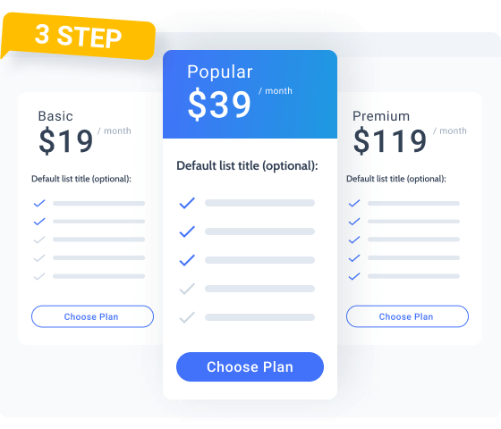 step 3 membership pricing table