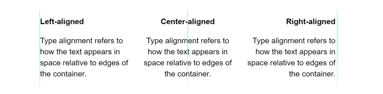 type alignment