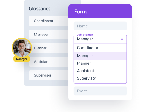 glossary meta fields added to a frontend form