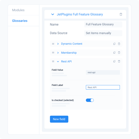 jetengine glossary options and settings