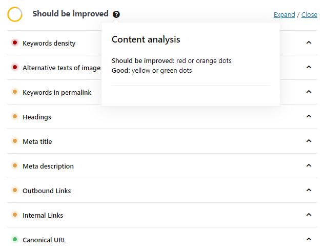 seopress plugin content analysis tool