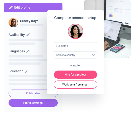 available profile settings in the account creation and profile editing forms