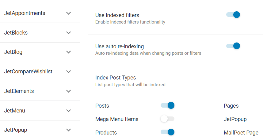 use auto reindexing toggle enabled