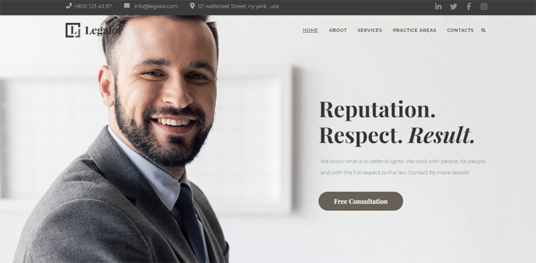 lawyer appointment wordpress design template