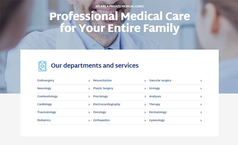 wordpress medical appointment template