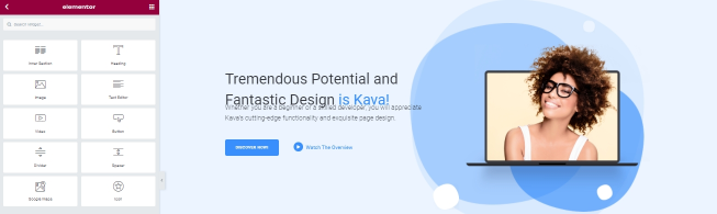 kava landing page example 