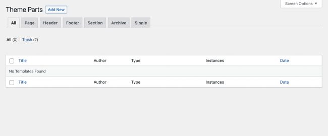 jetthemecore theme parts dashboard