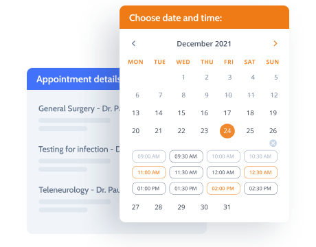 availability calendar on the medcenter website
