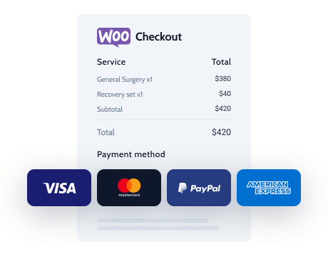 woocommerce checkout and different payment methods
