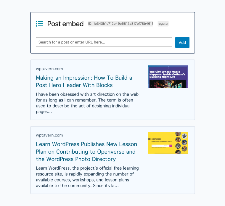 embed wordpress post in newsletter