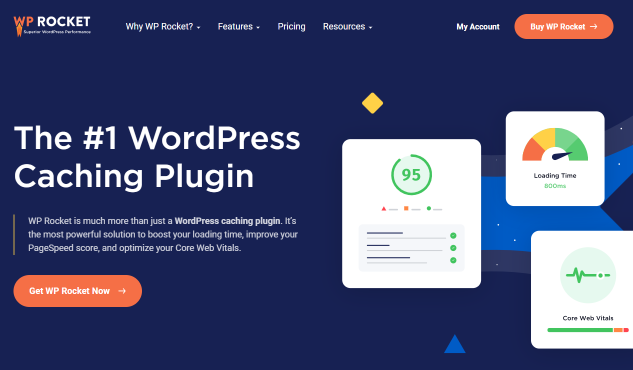 wp rocket website homepage