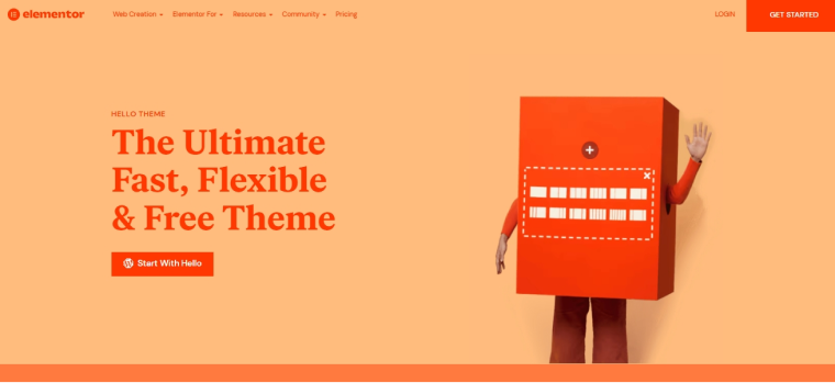 hello elementor minimalist wordpress theme