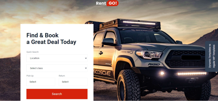 RentGo dynamic website template