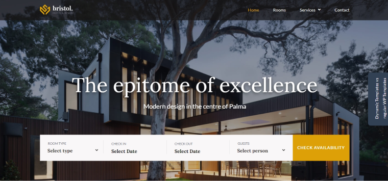 Bristol hotel dynamic template