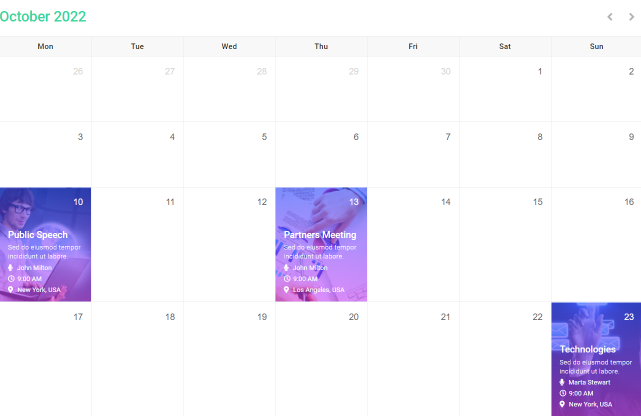 dynamic listing calendar widget by crocoblock