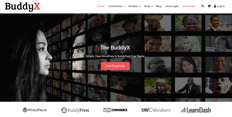 buddyx free wordpress theme