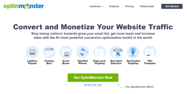 OptinMonster plugin welcome page