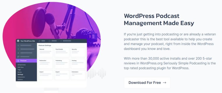 seriously simple podcasting wordpress plugin by castos