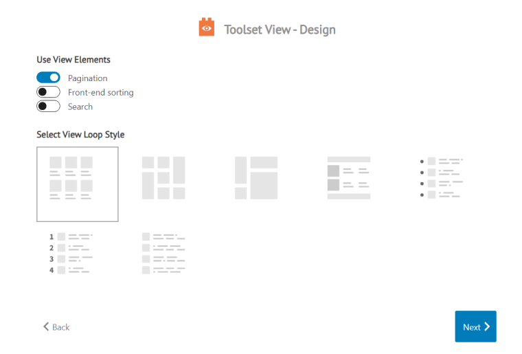 Toolset plugin view layouts